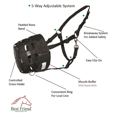 Best Friends Deluxe Grazing Muzzle HORSE 1740-H